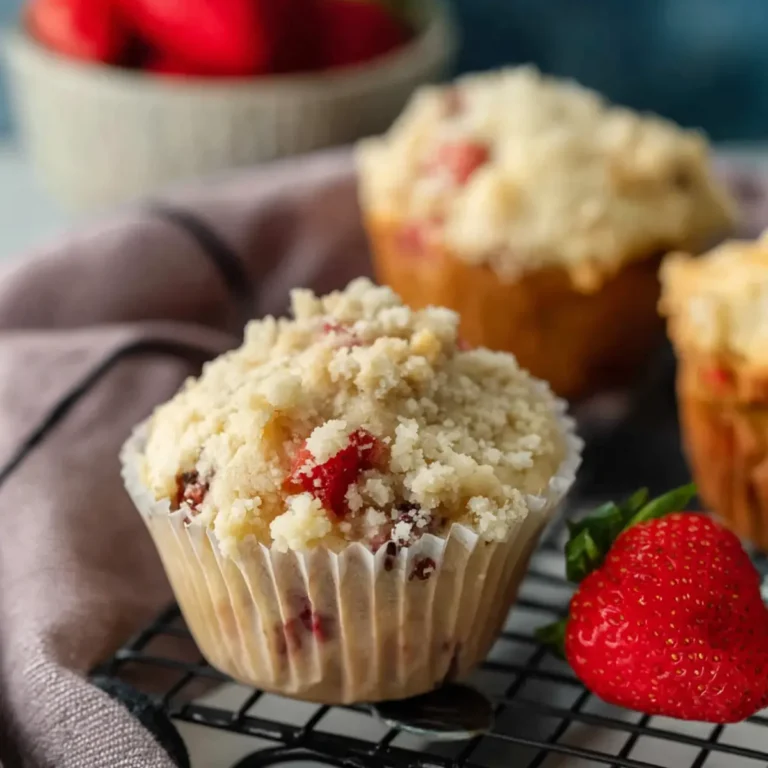 Erdbeer Rhabarber Streusel Muffins