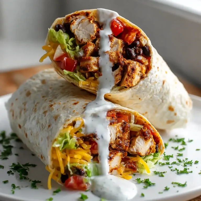 Gegrillter Hähnchen Burrito mit Chipotle Ranch