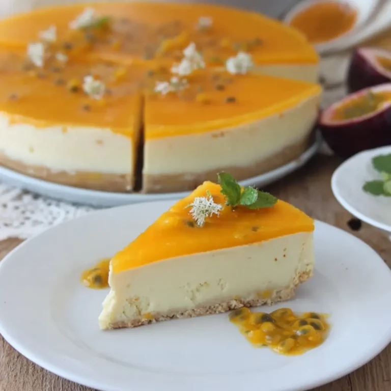No Bake Mango Maracuja Cheesecake