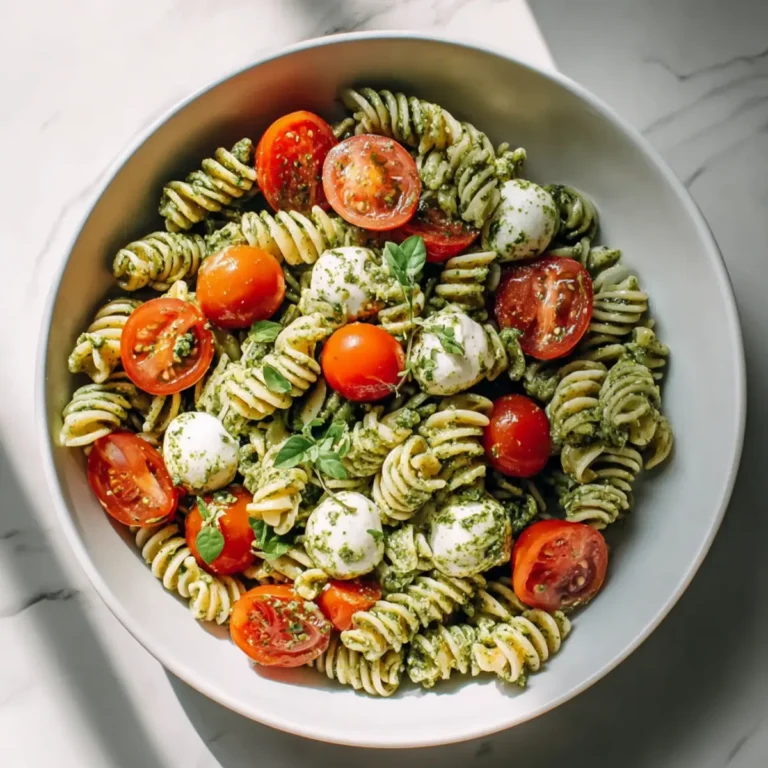 Pesto Nudelsalat mit Kirschtomaten