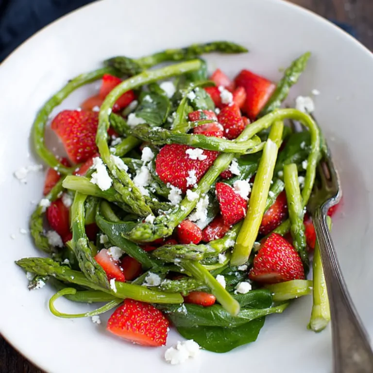 Spargel Erdbeer Salat mit Feta