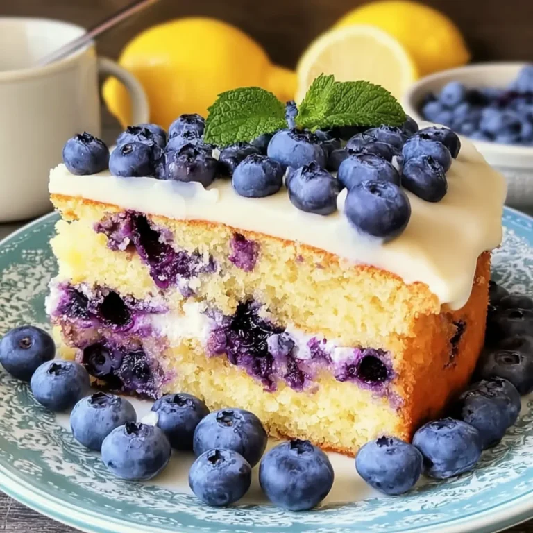 Zitronen Heidelbeer Kuchen