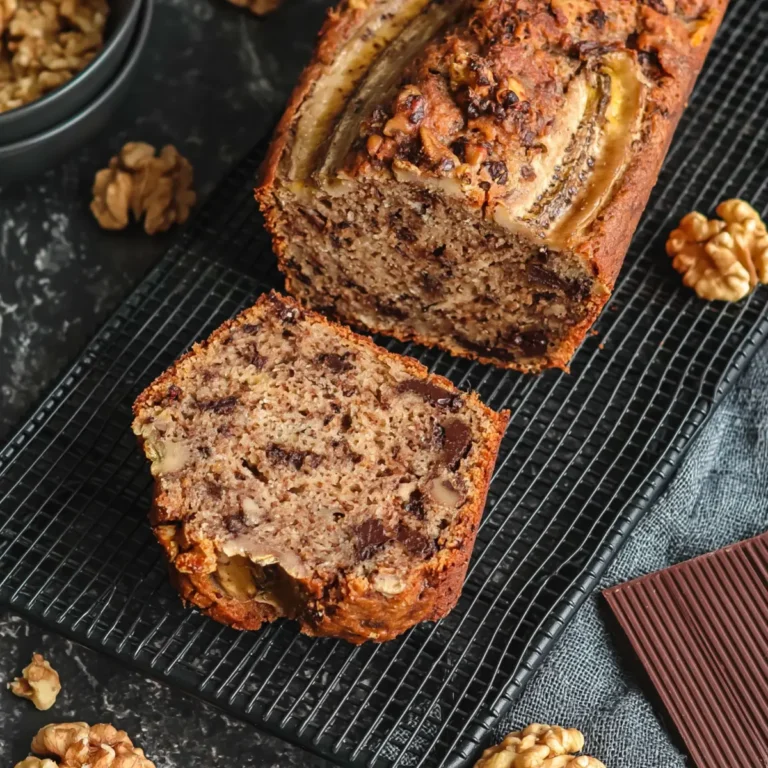 Bananenbrot mit Walnüssen & Schokolade