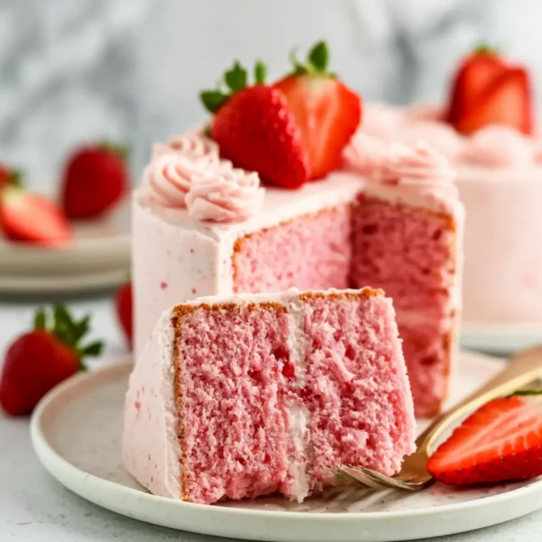 Erdbeerkuchen mit Frischkäse Frosting