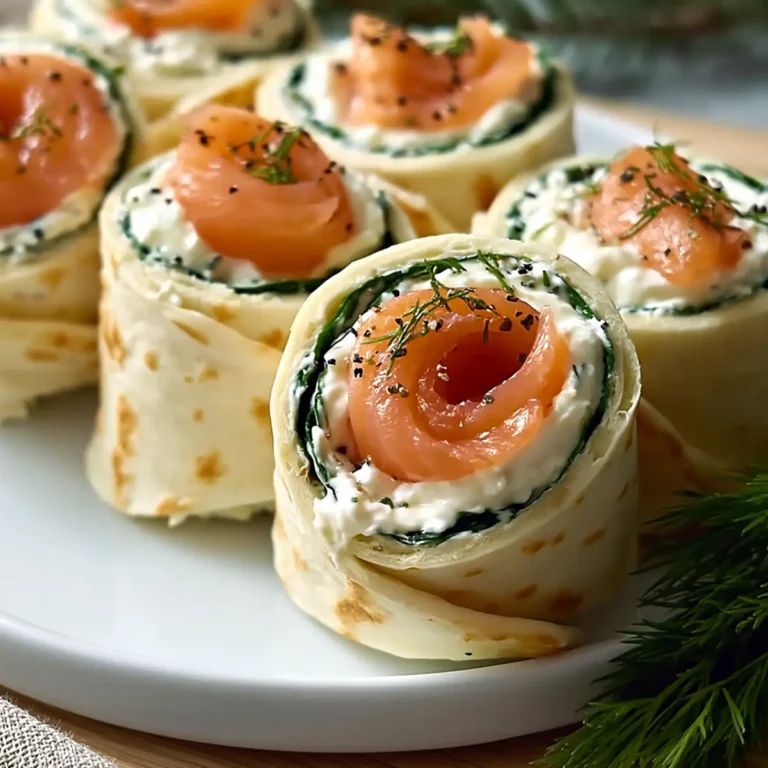 Kleine Räucherlachs Röllchen