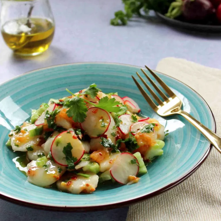 Mairübchen Salat mit Honig Senf Dressing