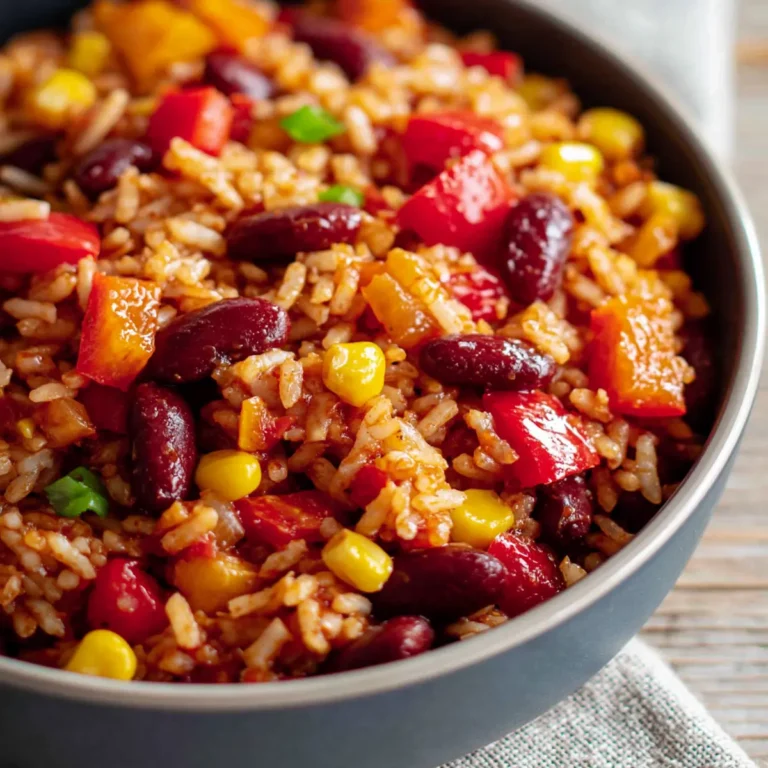 One Pot Reis mit Paprika, Bohnen und Mais