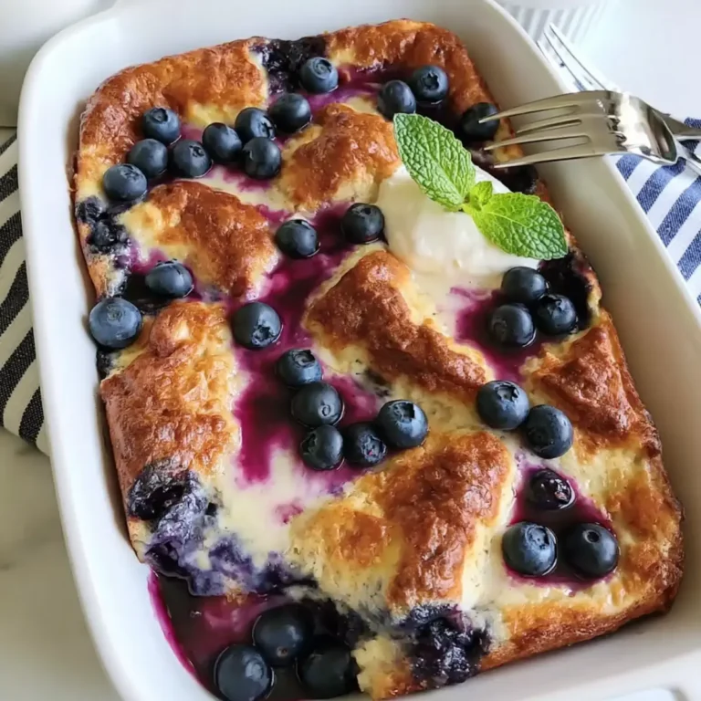 Overnight Blaubeer French Toast Auflauf