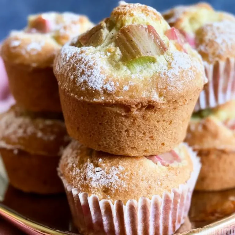 Rhabarber Muffins mit Zimt