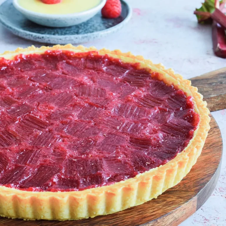 Rhabarbertarte mit Pudding