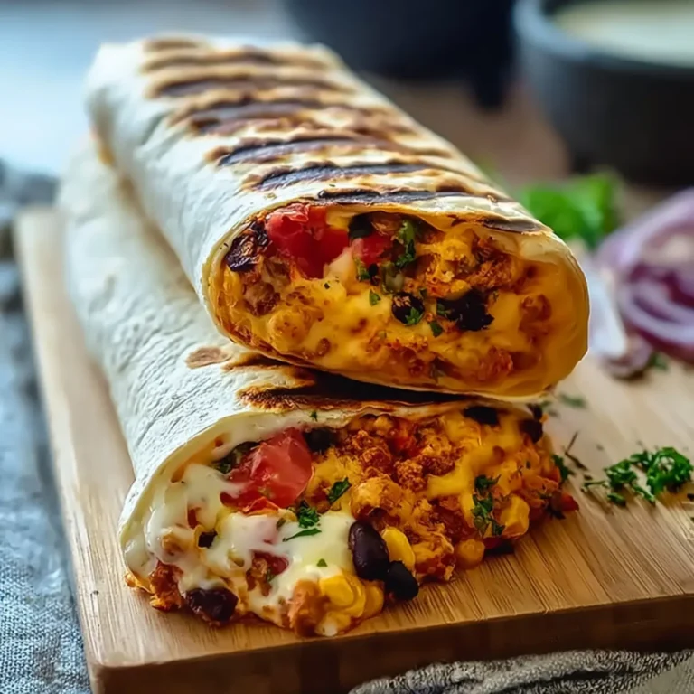 Saftiger gegrillter Käse Burrito