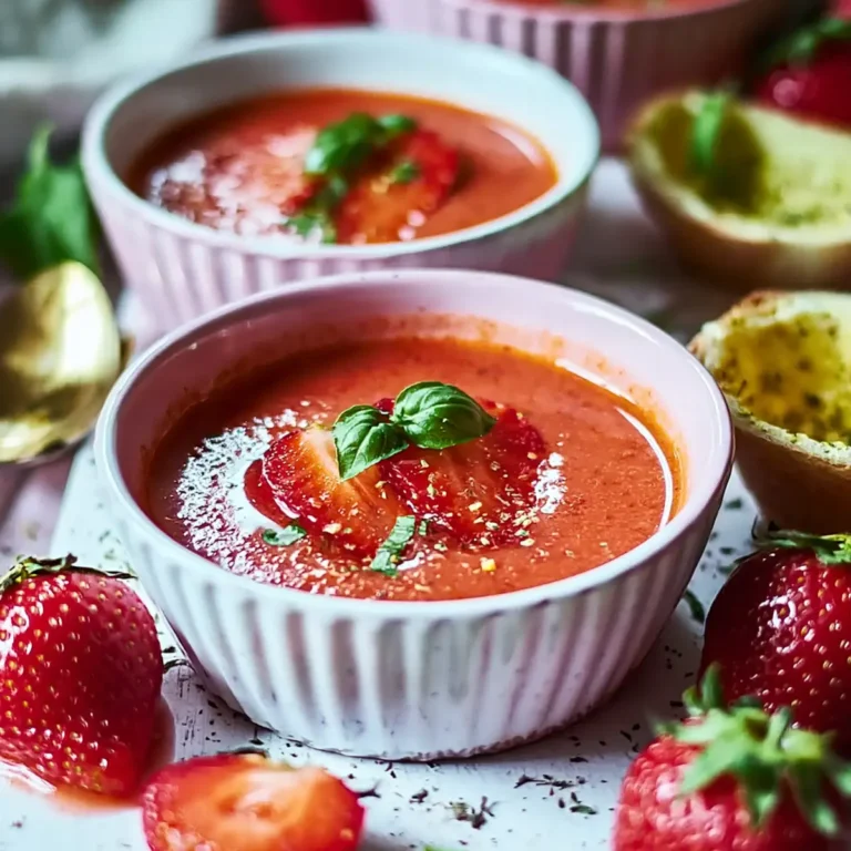 Sommer Gazpacho mit Erdbeeren & Gurke