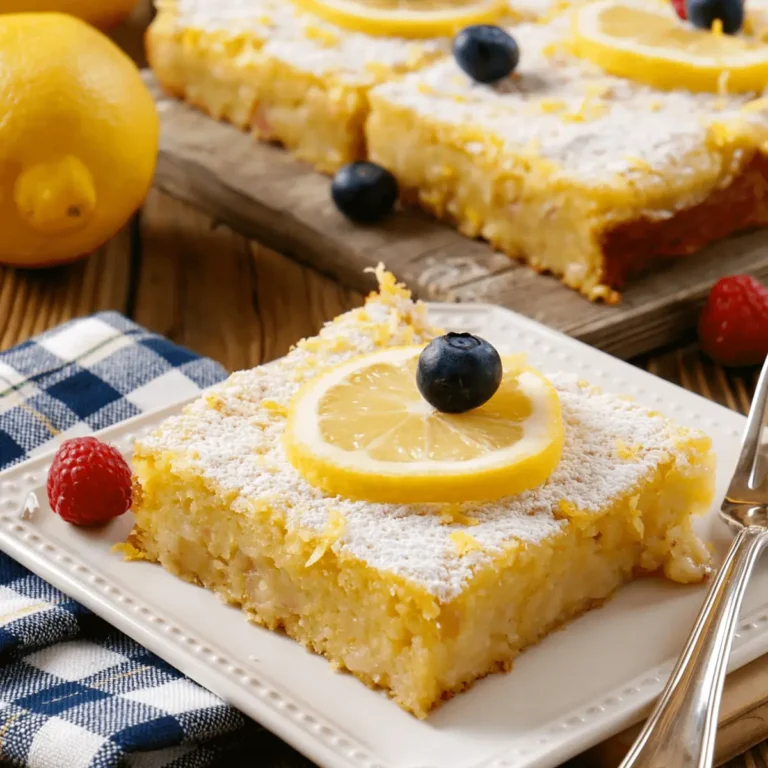 Veganer Zitronen Blechkuchen