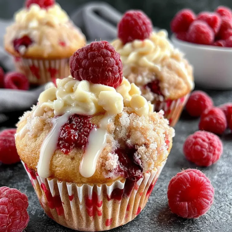 Weiße Schokolade Himbeer Muffins