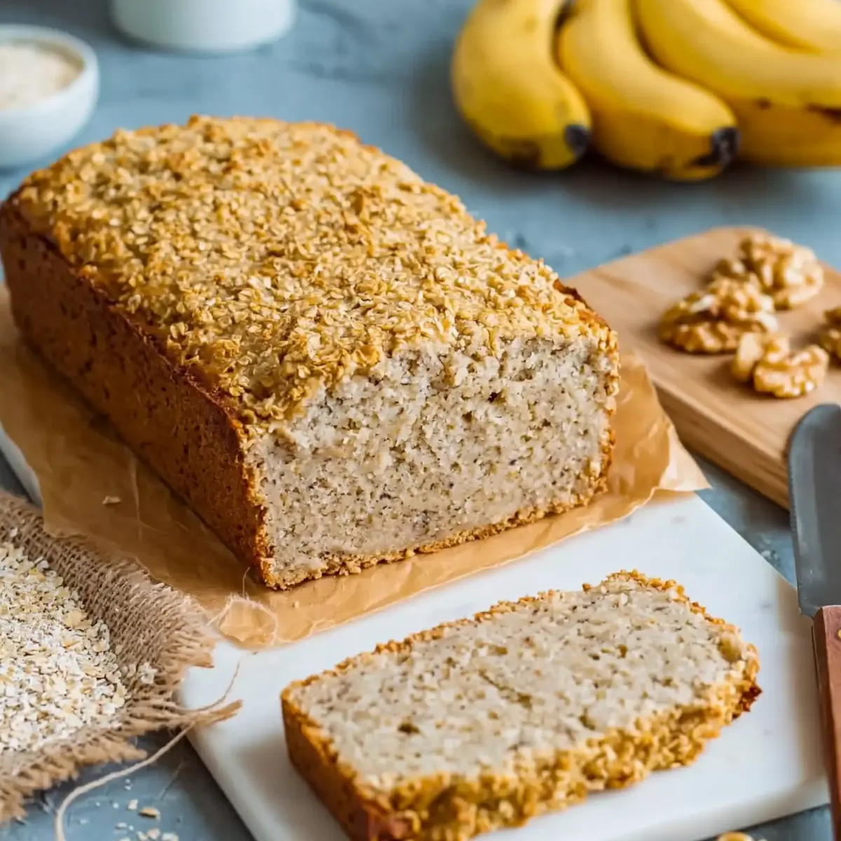 Bananenbrot mit Haferflocken