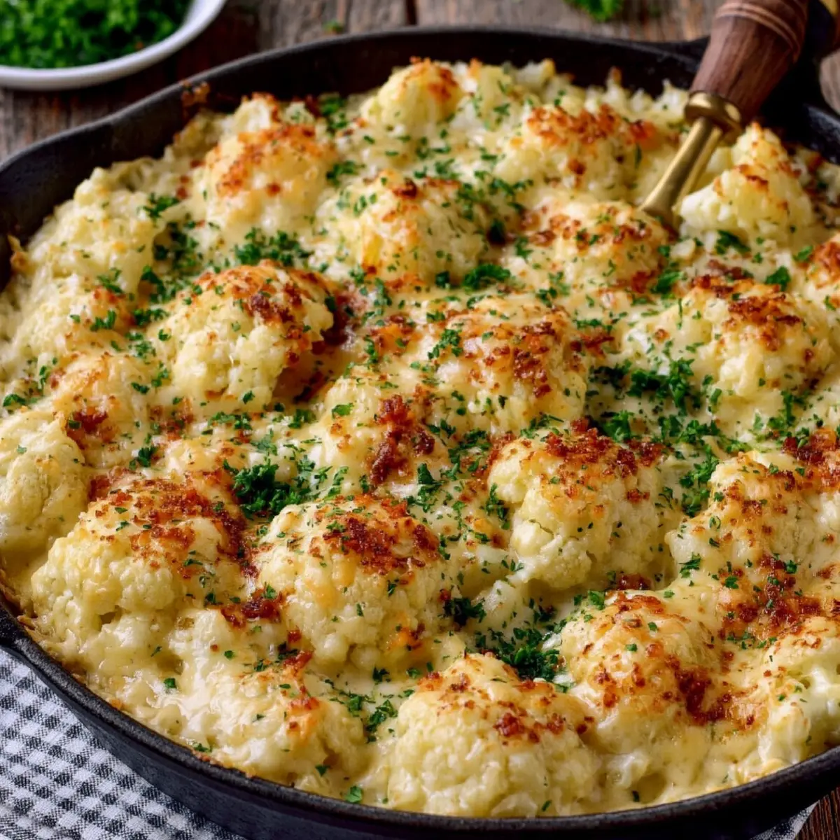 Blumenkohl Käse Pfanne