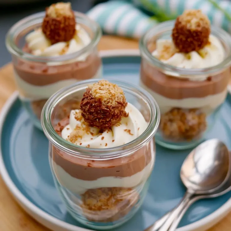 Giotto Dessert im Glas mit Sahne, Quark und Joghurt
