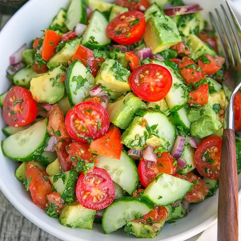 Gurken Tomaten Avocado Salat