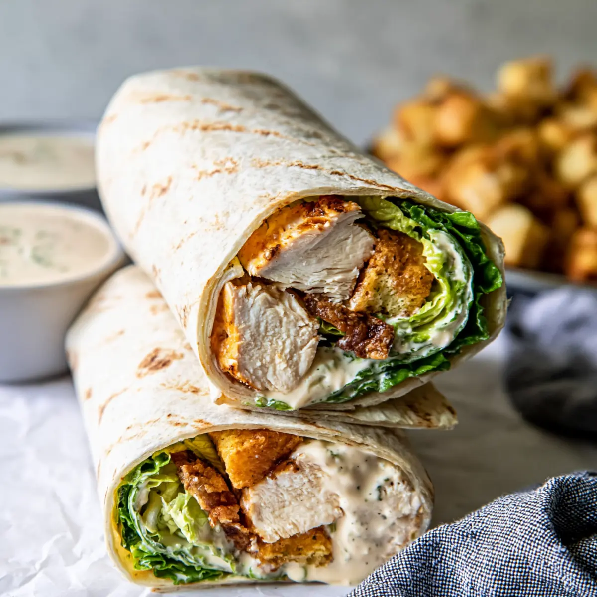 Hähnchen Caesar Wraps