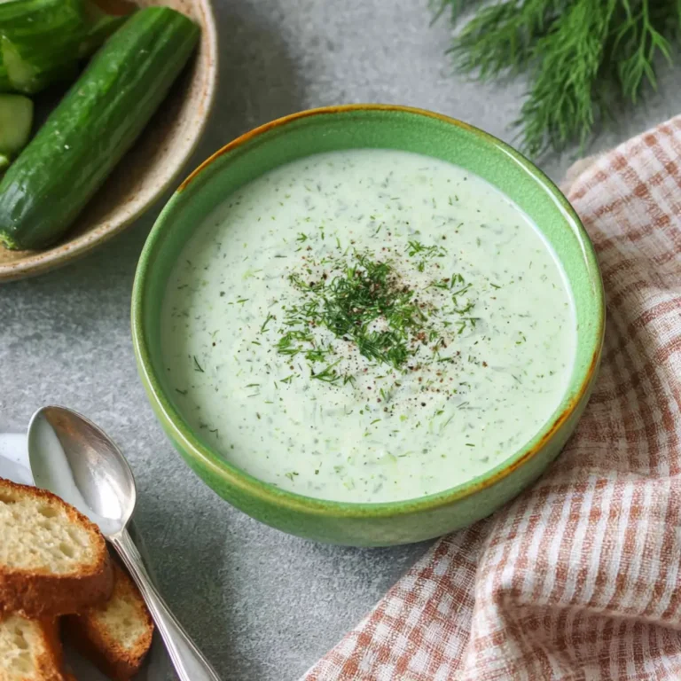 Kalte Gurkensuppe mit Dill