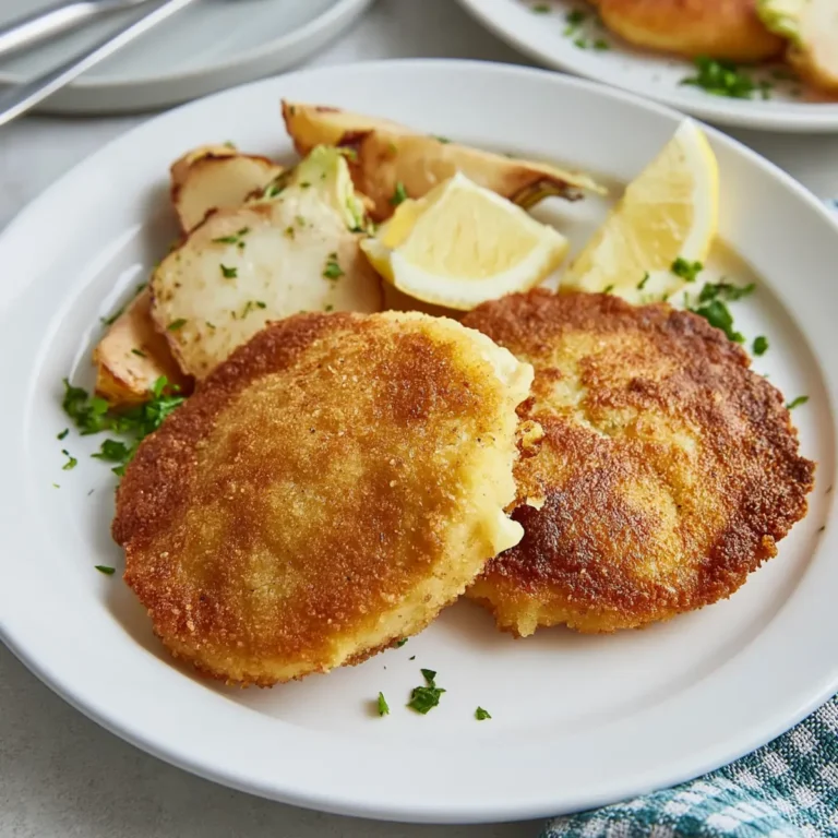 Kohlrabischnitzel mit Käse