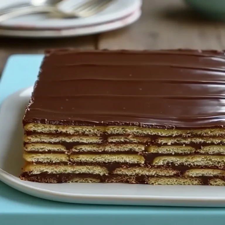 Petit Beurre Kuchen mit Schokolade
