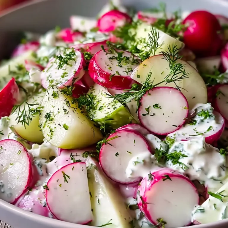 Radieschensalat mit Apfel und Joghurt