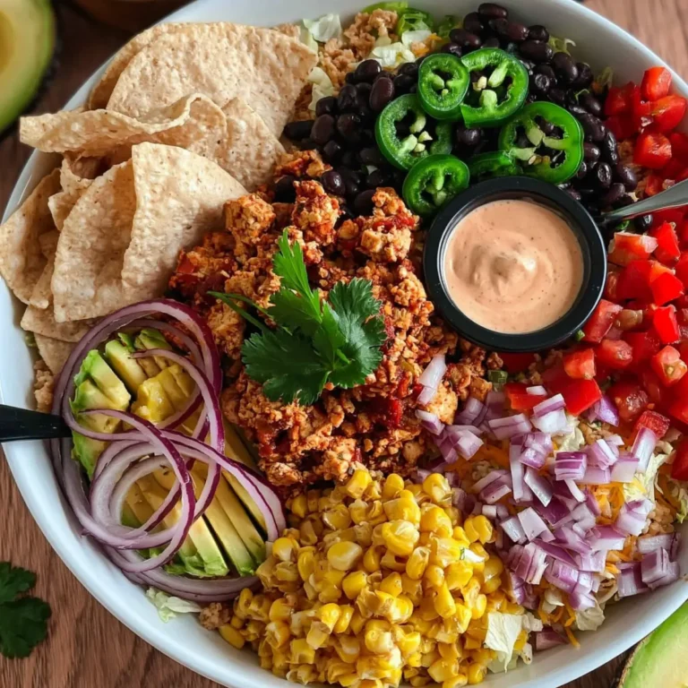 Veganer Taco Salat mit Tofu Taco Fleisch