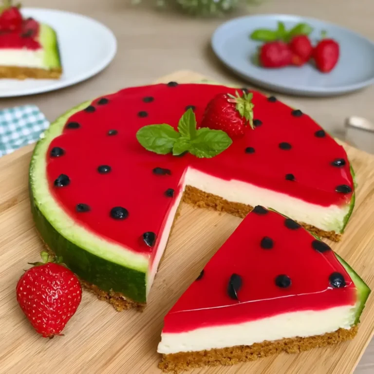 Wassermelonen Kuchen ohne backen