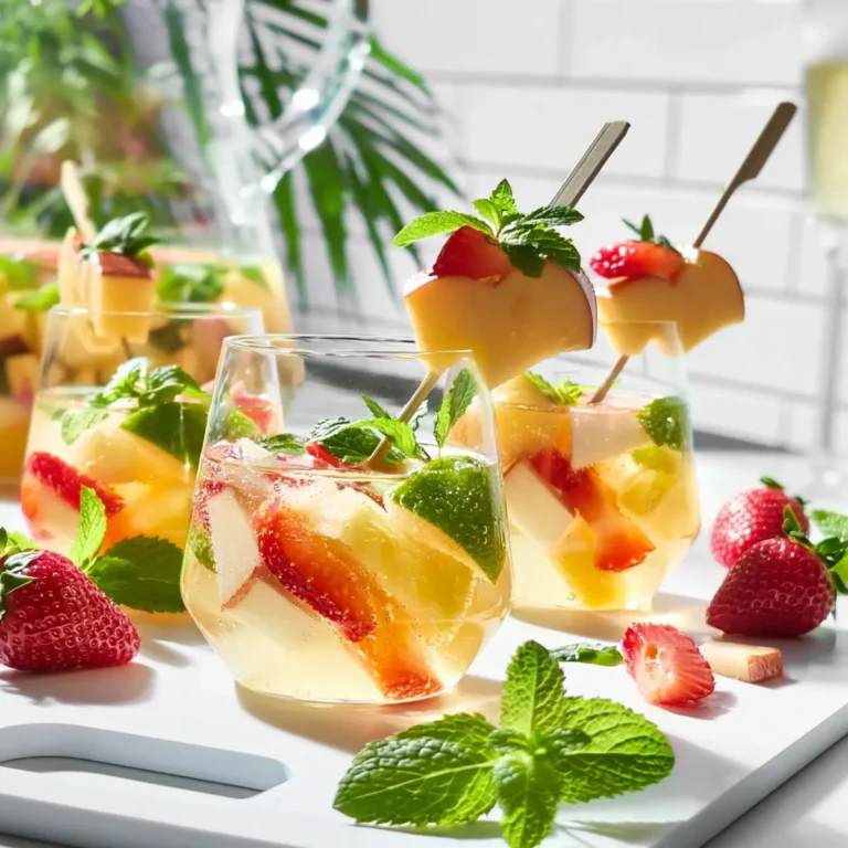 Weiße Sangria ‚de Cava‘ mit Weißwein & Sekt