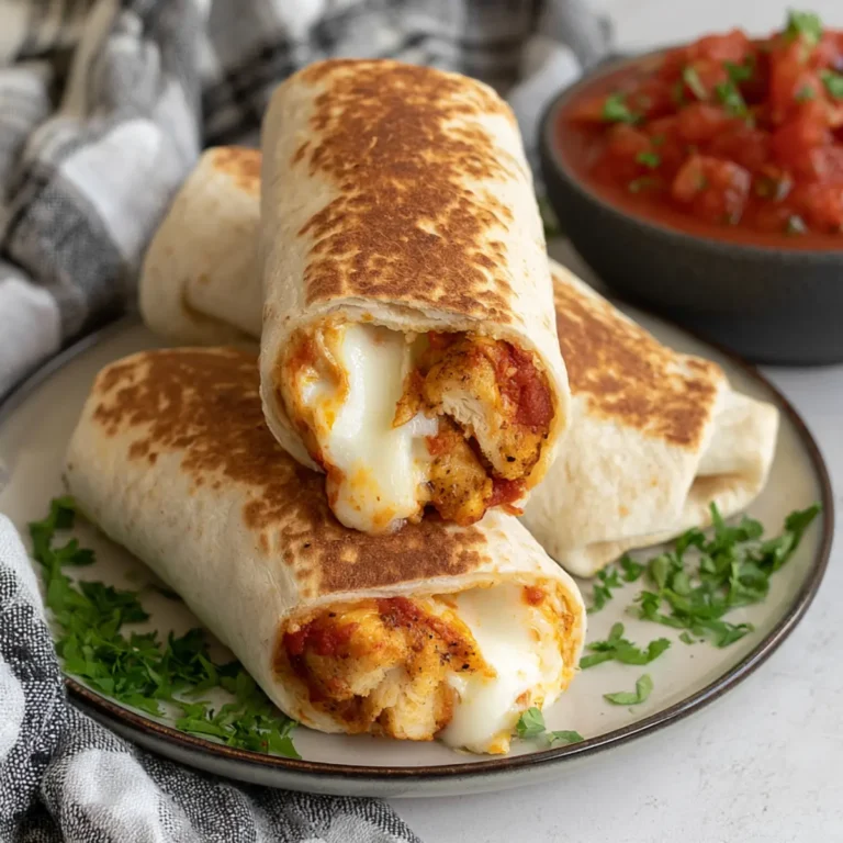 Air Fryer Hähnchen Mozzarella Wraps