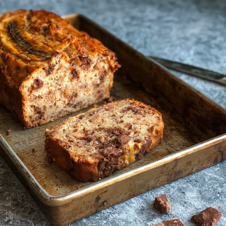 Bananenbrot mit Schokolade