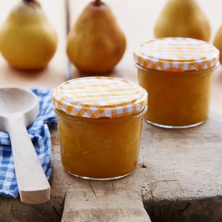 Birnenmarmelade mit Apfelsaft