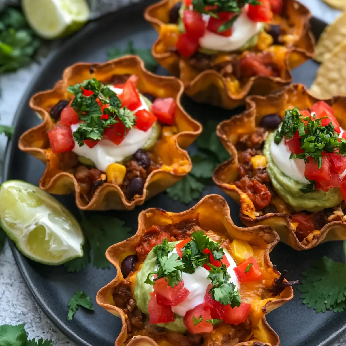 Einfache Taco Cups