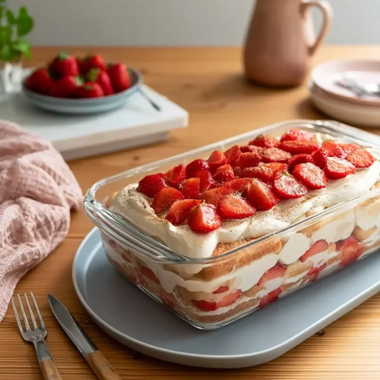 Erdbeer Charlotte nach Tiramisu Art