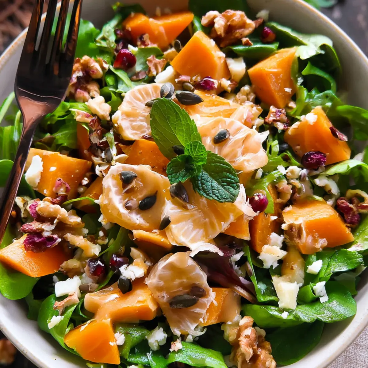 Herbstsalat mit Ahorn-Limetten-Dressing