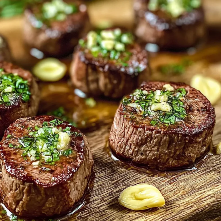 Knoblauch-Butter Steakbissen