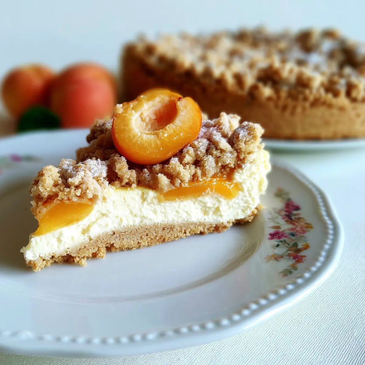 Marillen Topfen Streuselkuchen