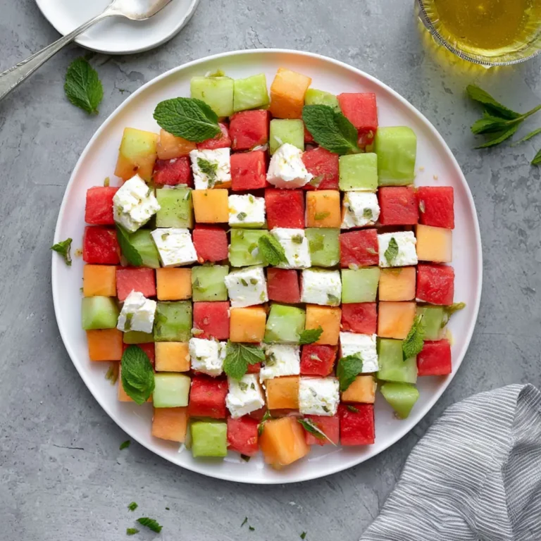 Melonen Mosaik Salat