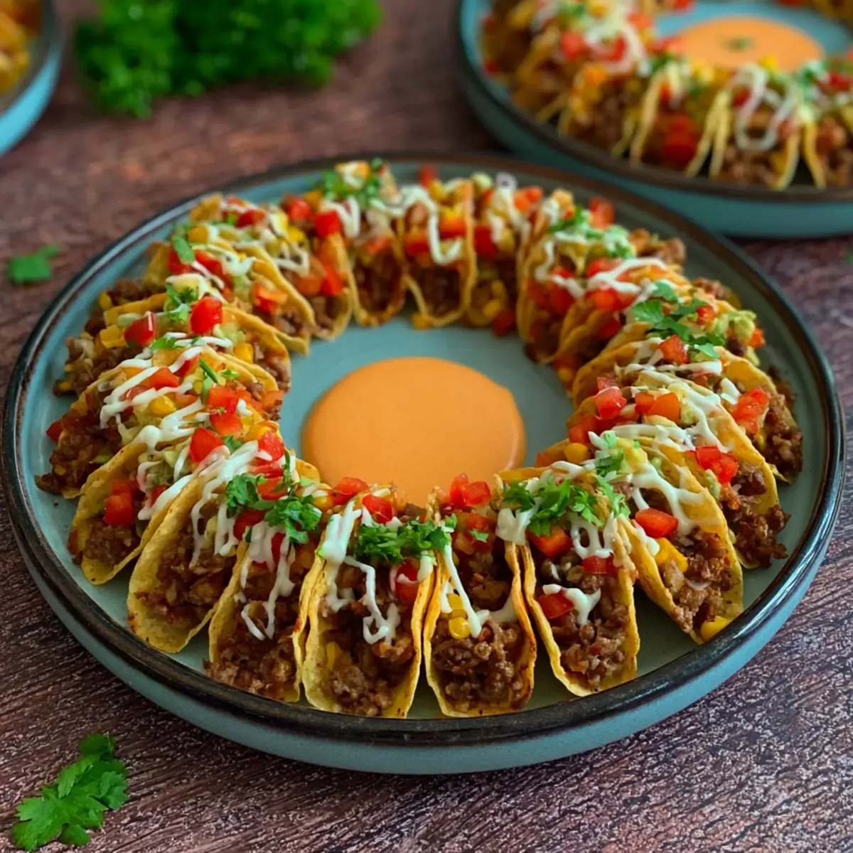 Mini Tacos mit würziger Hackfleischfüllung