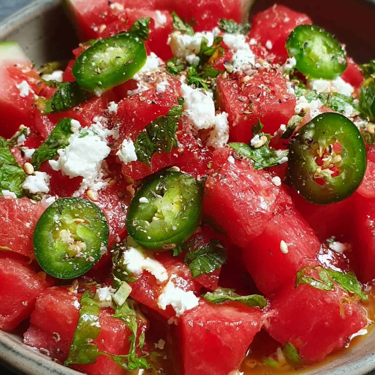 Würziger Wassermelonensalat