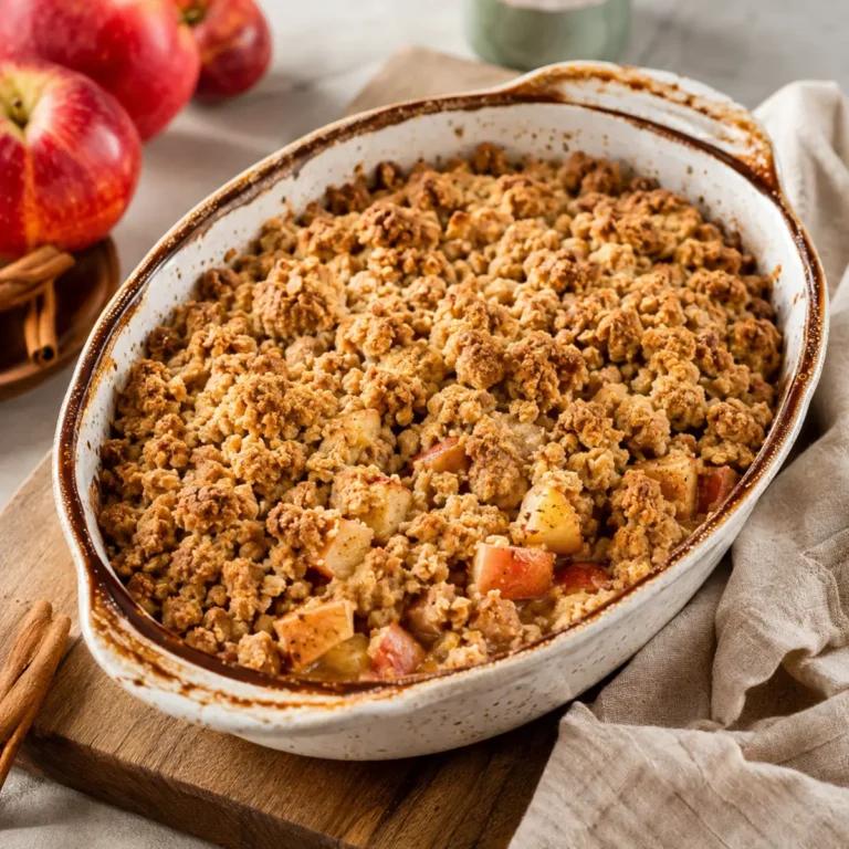 Apfel-Crumble mit extra knusprigen Streuseln