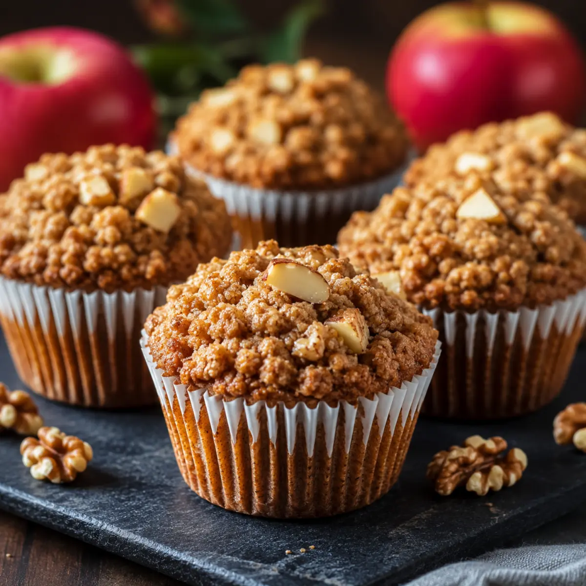 Apfel-Zimt-Haferflocken-Muffins