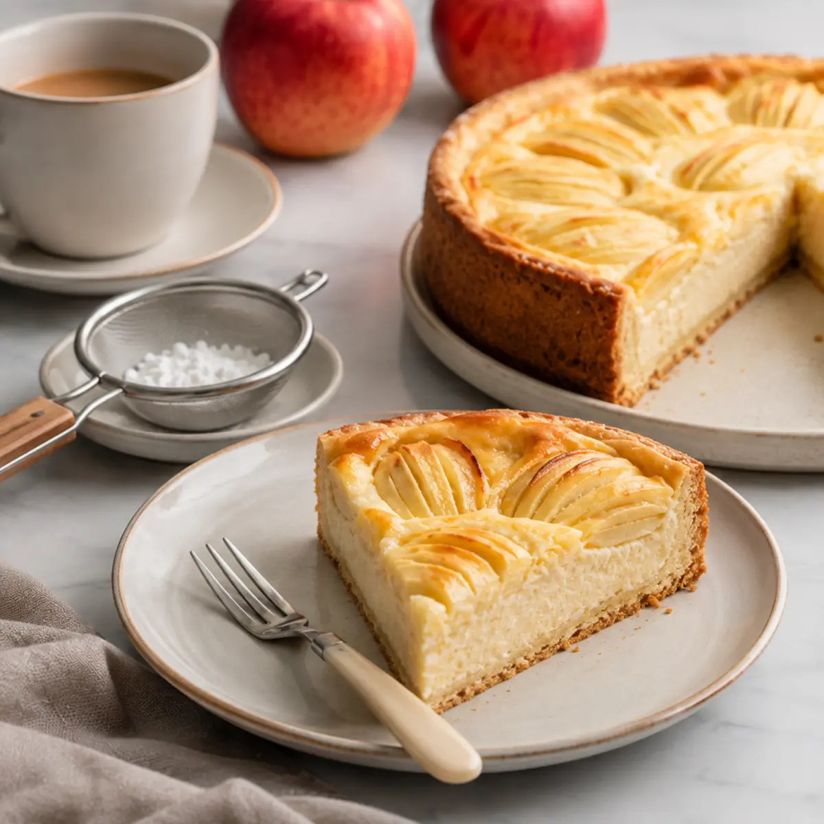 Apfelkuchen mit Quark