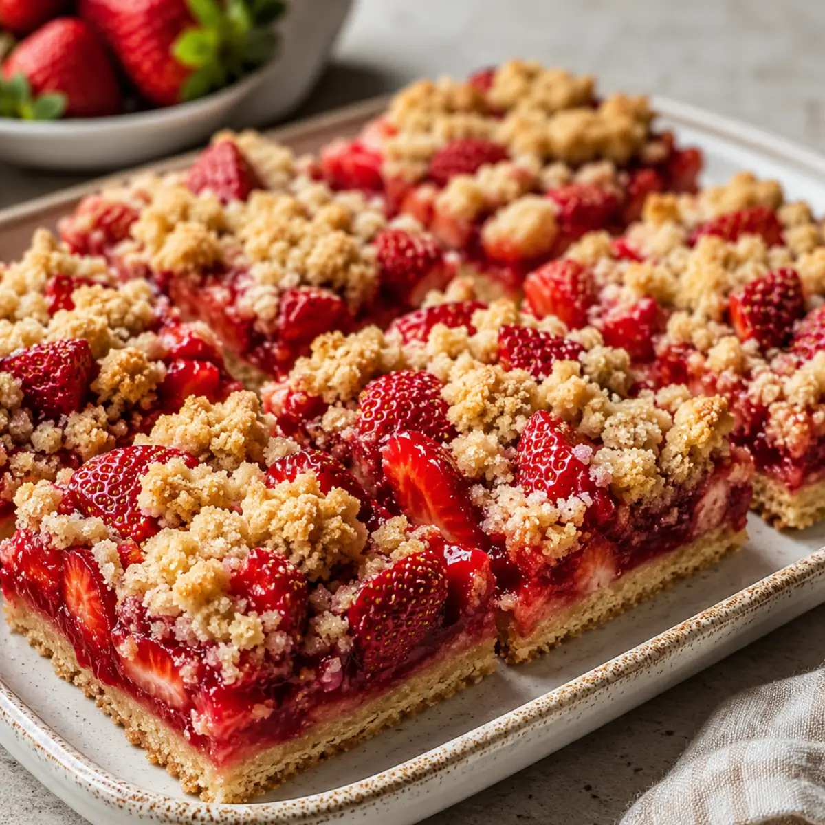 Erdbeer-Streusel-Riegel