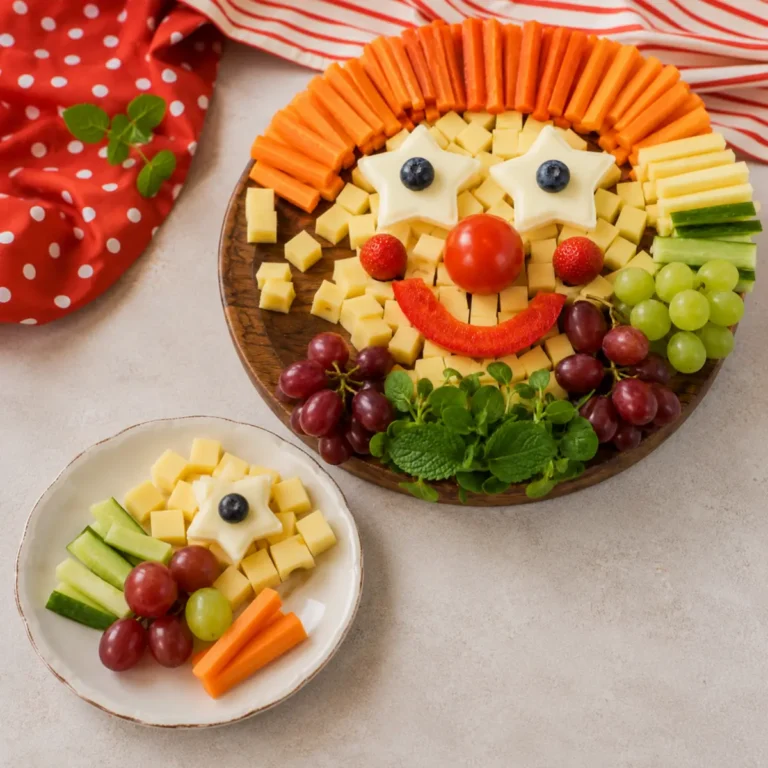 Gemüse-Clown als gesunder Partysnack