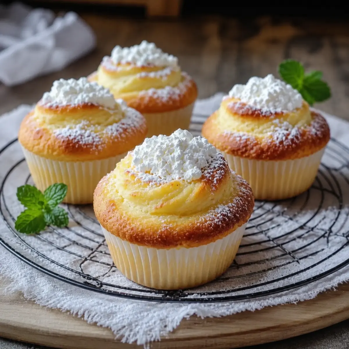 Muffins mit Quark und Vanillepudding