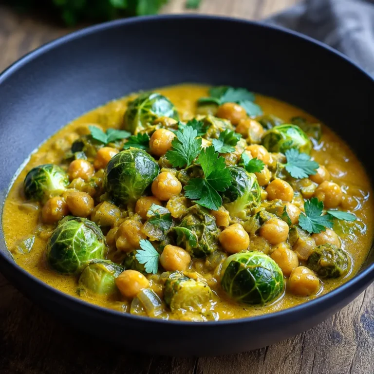 Rosenkohl-Curry mit Kichererbsen